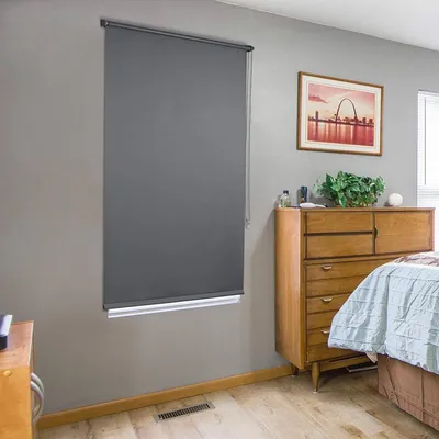 Produktbild von EUGAD Verdunkelungsrollo Thermorollo mit Beschichtung Klemmfix ohne Bohren Klemmrollo für Fenster & Türen Anthrazit 105X160 cm
