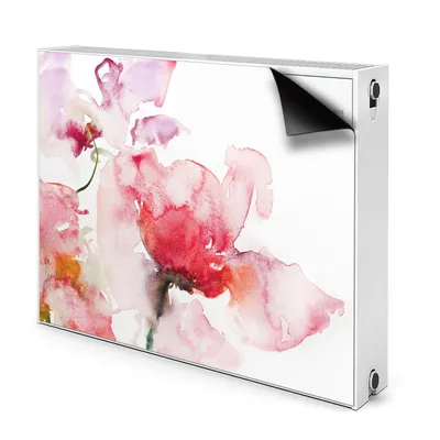 Produktbild von Magnet Heizkörper-Abdeckung Verkleidung Abdeckung Heizkörperabdeckung 110x60 cm  - Aquarell, Blumen