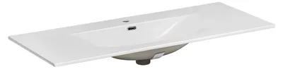Zdjęcie produktu dla Umywalka Meblowa Ceramiczna 121X46 Cm Biały Połysk Prostokątna