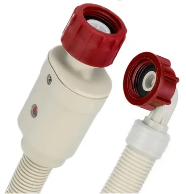 Zulaufschlauch 1,5 m mit Aquastop, 3/4 Zoll, 90° gebogen