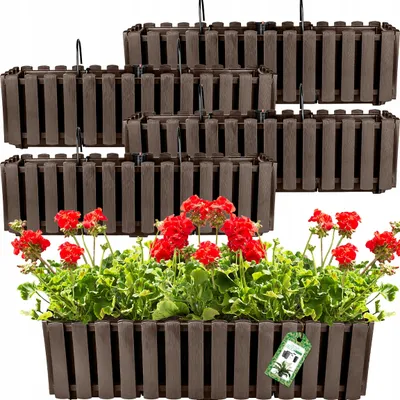Produktbild von Prosperplast 4er-Set Blumentopf | Boardee Fancycase W | Braun | 60 cm