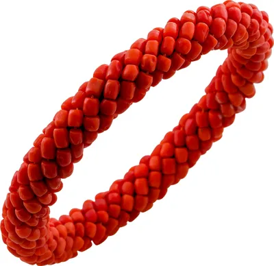 Produktbild von Korallen Armreif rote Sardische Korallen Antikschmuck 18