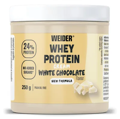 Image de Pâtes à Tartiner Protéinées - Weider - Whey Protein Cream (250g) - Saveur White Chocolate