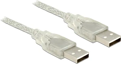 Produktbild von DeLOCK 3m, 2xUSB2.0-A, 3 m, USB A, USB A, USB 2.0, Männlich/Männlich, Transparent