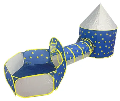 Image de Tente de jeu pliable pour enfants avec tunnel et bac à balles