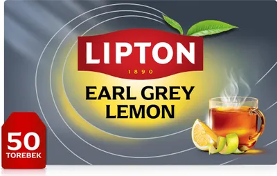Obrázek produktu pro Herbata czarna Earl Grey Cytrynowa Lipton 50 torebek