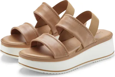 Produktbild von LASCANA Plateausandaletten Sommerschuh, Sandale, Sandalette, offener Schuh, Plateausandale, camelfarben Größe 39