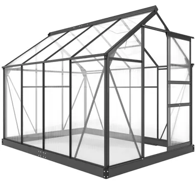 Productafbeelding van Outsunny Kas, aluminium constructie met dakramen, 190 x 252 x 201 cm