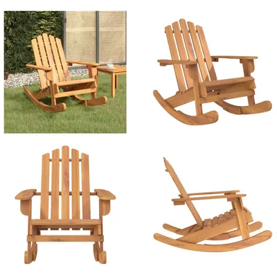 Produktbild von vidaXL Adirondack Schaukelstuhl Massivholz Akazie - Schaukelstuhl - Schaukelstühle - Gartenmöbel - Loungesessel