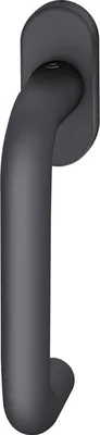 Produktbild von FSB Fenstergriff 34 1070 ovale Rosette Fensterklinke Aluminium schwarz matt
