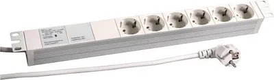 Produktbild von EFB 19" 1HE Steckdosenleiste 6 x CEE 7/3 , mit Gerätevollsch