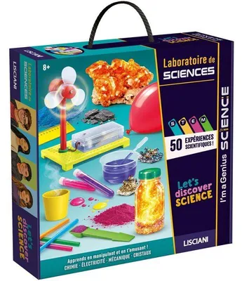 Zdjęcie produktu dla Zestaw edukacyjny "Jestem geniuszem" – Laboratorium naukowe LISCIANI GIOCHI – 50 eksperymentów