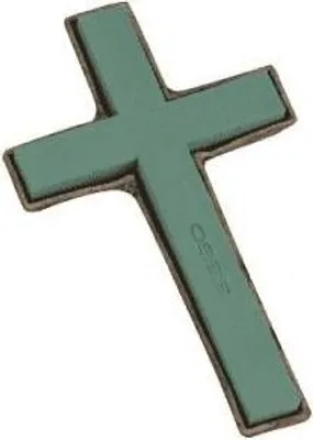 Produktbild von OASIS® Nass-Steckschaum Kreuz Batista, Trauerfloristik, Biolit Altpapier Schale, grün, 53x33x6cm - Nasssteckmasse