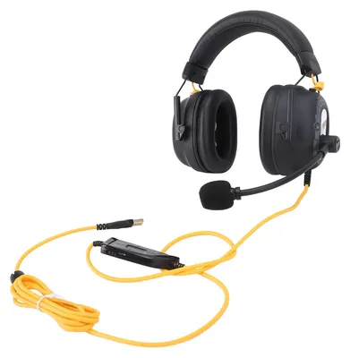 Zdjęcie produktu dla Przewodowy zestaw słuchawkowy do gier z USB, dźwiękiem przestrzennym Hi-Fi 7.1 i mikrofonem z funkcją redukcji szumów – lekkie słuchawki nauszne, kolor czarny