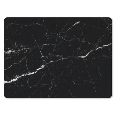 Produktbild von MuchoWow® Mauspad Mousepad Marmor - Schwarz - Marmoroptik - Weiß - Luxus - Stein 23x19 cm - Mousepads - Maus Mat - Pad - Mausunterlage - Schreibtischunterlage - Mauspad