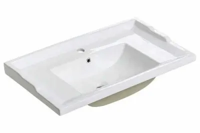 Zdjęcie produktu dla Umywalka ceramiczna retro 60 cm, szerokość 60 cm, wysokość 21 cm, głębokość 46 cm