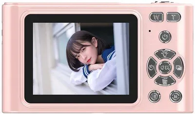 Obrázek produktu pro Kompaktní digitální 4K kamera s rozlišením 48 MP, 64 GB SD kartou a 16násobným zoomem, ideální pro děti a mládež, červená verze