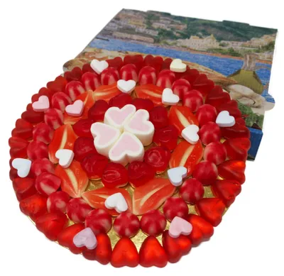 Produktbild von Fruchtgummi Love Pizza im Pizzakarton luftdicht verschweißt 450g