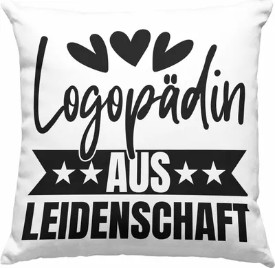 Produktbild von Trendation - Logopädin Aus Leidenschaft Deko-Kissen mit Füllung 40x40 Geschenk Logopädie Logopäde (Rosa)
