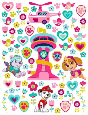 Produktbild von Sanders & Sanders Wandtattoo PAW Patrol Multicolor - 601411 - 65 x 85 cm