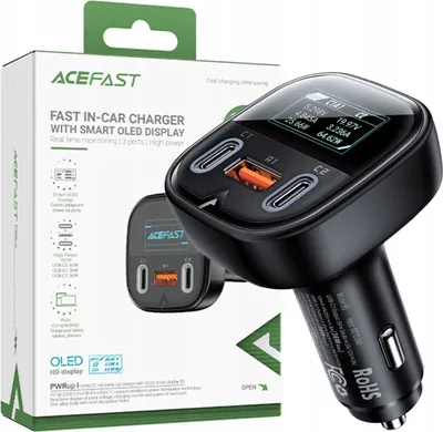 Obrázok produktu pre Nabíjačka do auta Acefast 101W 2Xusbc/Usb Pps Pd Qc4 Afc Fcp Black