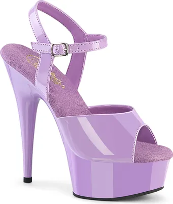 Produktbild von DELIGHT-609 Pleaser elegante Damen High Heels Plateau Sandalen lavendel Lack