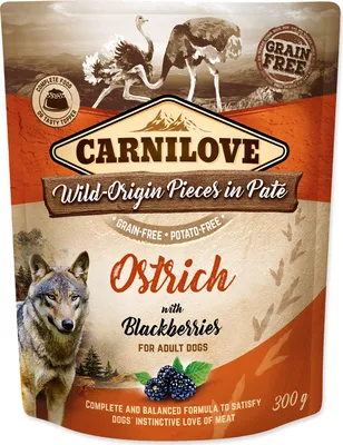Image de Carnilove Dog Pouch Paté Ostrich & Blackberries 300g