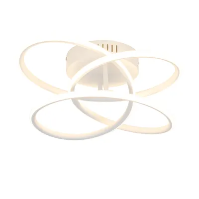 Produktbild von ZMH LED Deckenlampe Deckenleuchte Flur Flurlampe Modern Design Weiß Dimmbar mit Fernbedienung in Schmetterlingforming Küche 44W Metall 36CM Deckenbeleuchtung für Schlafzimmer Wohnzimmer Büro