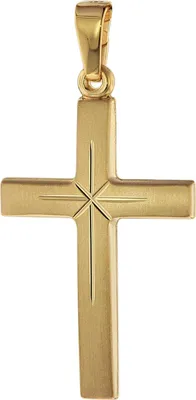 trendor 75281 Kreuz-Anhänger Gold 585 (14 Karat) 24 mm 1