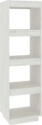 Obrázok produktu pre vidaXL Regál / Rozdeľovač izieb biely 40x35x135 cm Masívne borovicové drevo