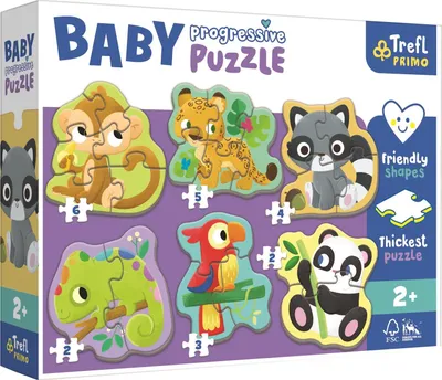 Produktbild von Puzzle Trefl Baby Exotische Tiere