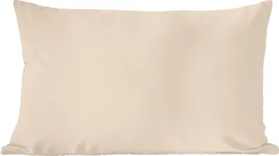 Produktbild von MuchoWow® Zierkissen Sofakissen Wohnzimmer Dekokissen 50x30 cm Beige - Unifarben - Wohnzimmerdekoration - Polster mit Photo