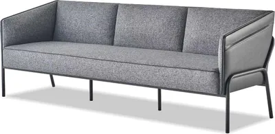 Produktbild von Ledersofas Textil 3-Sitzer Grau Edelstahl Modern Leder Couch Sofa-Set