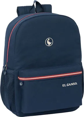 Image de Safta EL GANSO CLASSIC - Sac à dos scolaire, adaptable ato Trolley, idéal pour les enfants de différents âges, confortable et polyvalent, de qualité et résistant, 32x14x43 cm, couleur bleu marine