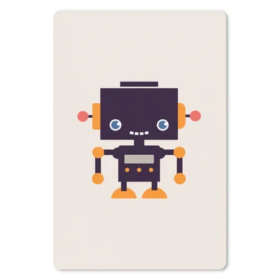 Produktbild von MuchoWow® Mauspad Mousepad Roboter - Antenne - Orange - Beige - Kind - Kinder 40x60 cm - Mousepads - Maus Mat - Pad - Mausunterlage - Schreibtisch Accesoire