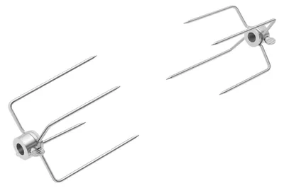 Produktbild von Fleischgabel-Set, langlebiger Edelstahl, praktisches Grillwerkzeug, Silber