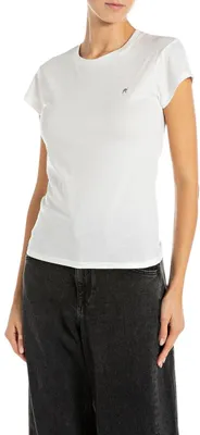 Productafbeelding van Replay dameskinny pas, basic T-shirt van katoen