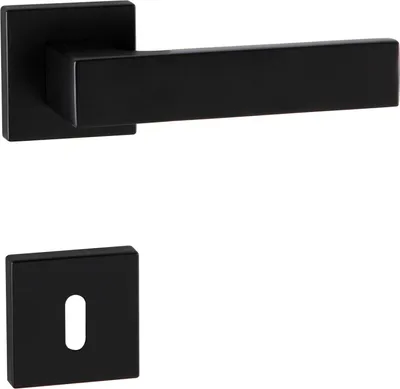 Image de Garniture de porte MARCHESI BUDAPEST rosette BB, 38-45 mm, zamak noir mat