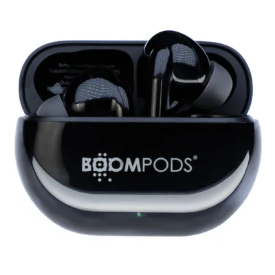 Produktbild von Boompods, Bluetooth-Kopfhörer 5.3 Sport IPX4 mit immersivem Klang, Schwarz