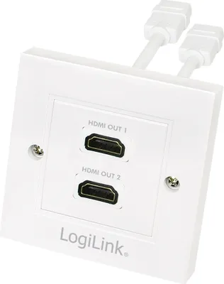 Produktbild von LogiLink AH0015, HDMI female, HDMI female, weiblich/weiblich, 86 mm, 86 mm, 182 mm