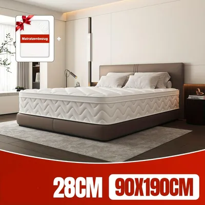 Produktbild von Matratze mit 7 Zonen und Taschenfederkern – Schlafmatratze – Festmattress – Ergonomische Matratze – Matratzen – H3, extra fest