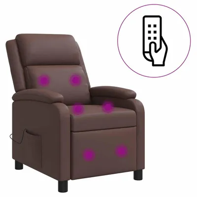 Produktbild von vidaXL Massage Relaxsessel Braun Kunstleder