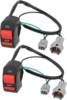 Productafbeelding van 2 STKS Elektrische Fiets Koplamp Schakelaar Compatibel met SUR-RON LBX Segway X260 X160 Lijn Lengte 40 cm Fietsstuur Waterdichte Lichtschakelaar