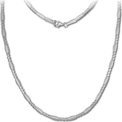 Produktbild von SilberDream Kette Collier für Damen Glamour 45,5cm 925 Silber mattiert SDK443J