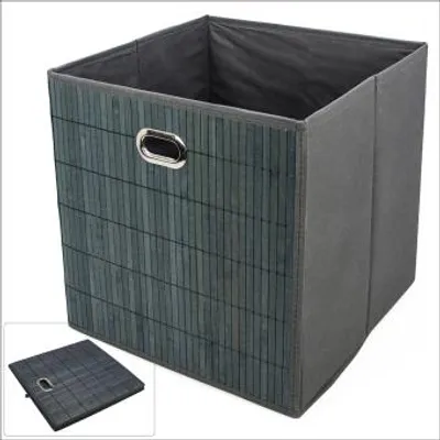 Produktbild von Aufbewahrungsbox Farbe Bambus grau und braun, 31 x 31 cm