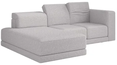 Obrázek produktu pro Selsey Novals – Rohová sedačka ve tvaru L, 4 místná, levá strana, potah bouclé, barva šedá, rozměry 278 cm