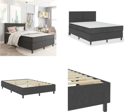 Immagine prodotto di vidaXL Letto a molle in tessuto grigio scuro 180x200 cm - Letto a molle - Letto a molle - Letto - Letti