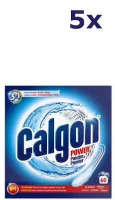 Produktbild von 5x Calgon 3 in 1 Power Poeder 4in1 - 60sc/1,5kg Wasmachinereiniger