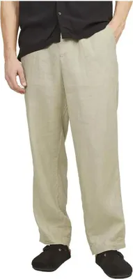 Obrázek produktu pro Jack & Jones Karl Lawrence Lněné kalhoty Chino Beige S Pánské Beige S