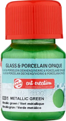 Obrázok produktu pre Talens Art Creation | Glas & porzellan deckend 30ml Metallisches grün